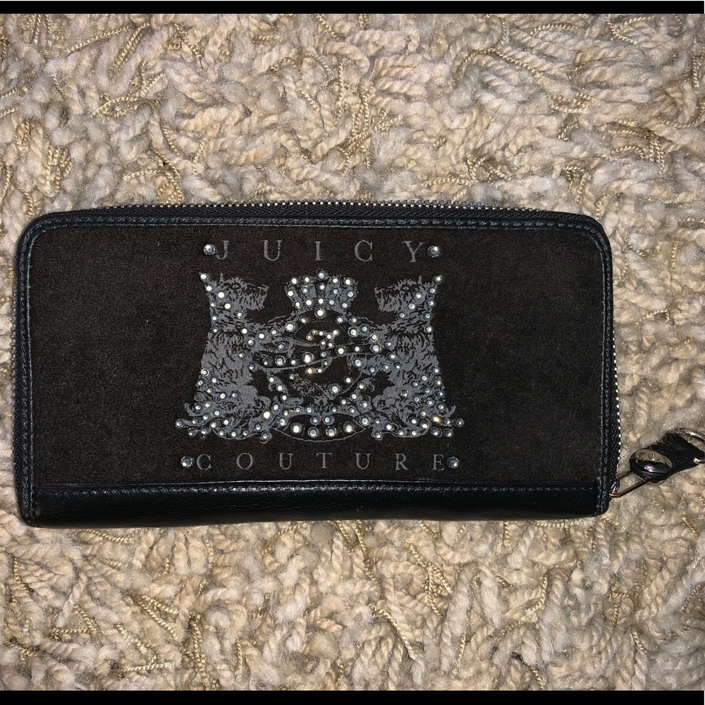 Juicy Couture Black Velour Wallet